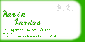 maria kardos business card